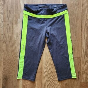 Activewear Leggings - Neon Yellow and Gray